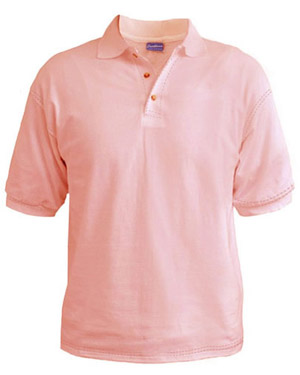 Pink Plain Polo T Shirt
